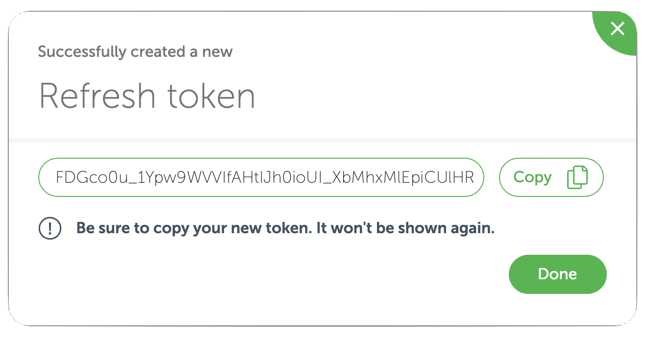 token in cloud console